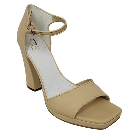 Franco Sarto Dima Sandals Beige Leather - Picture 1 of 5